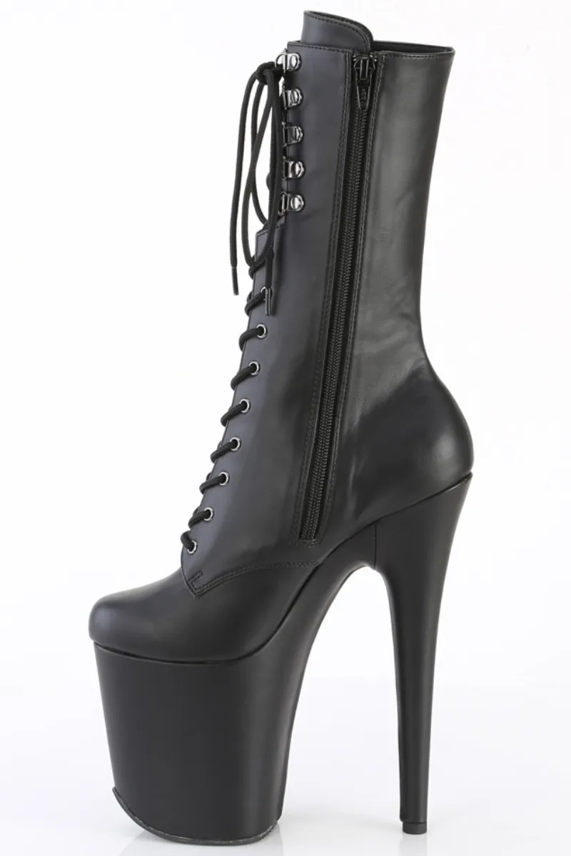 Pleaser USA Flamingo-1054 8inch Pleaser Boots - Matte Black