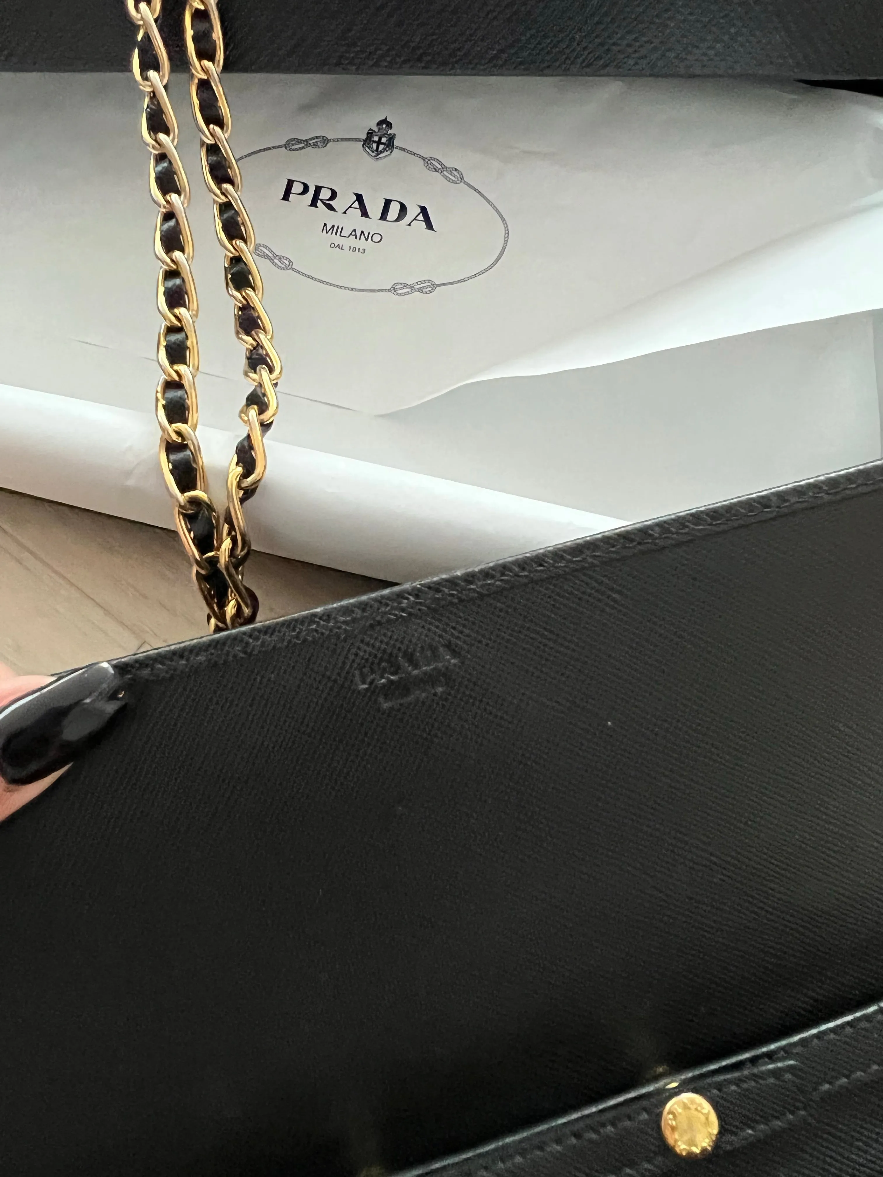 Prada Saffiano Wallet on Chain Bag