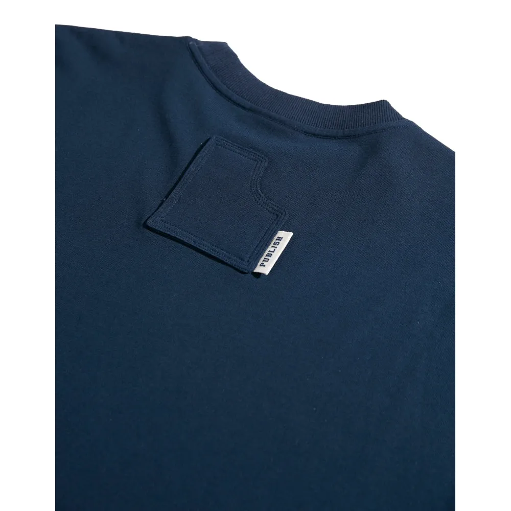 PUBLISH UNION MADE POCKET LONG SLEEVES TEE-NAVY