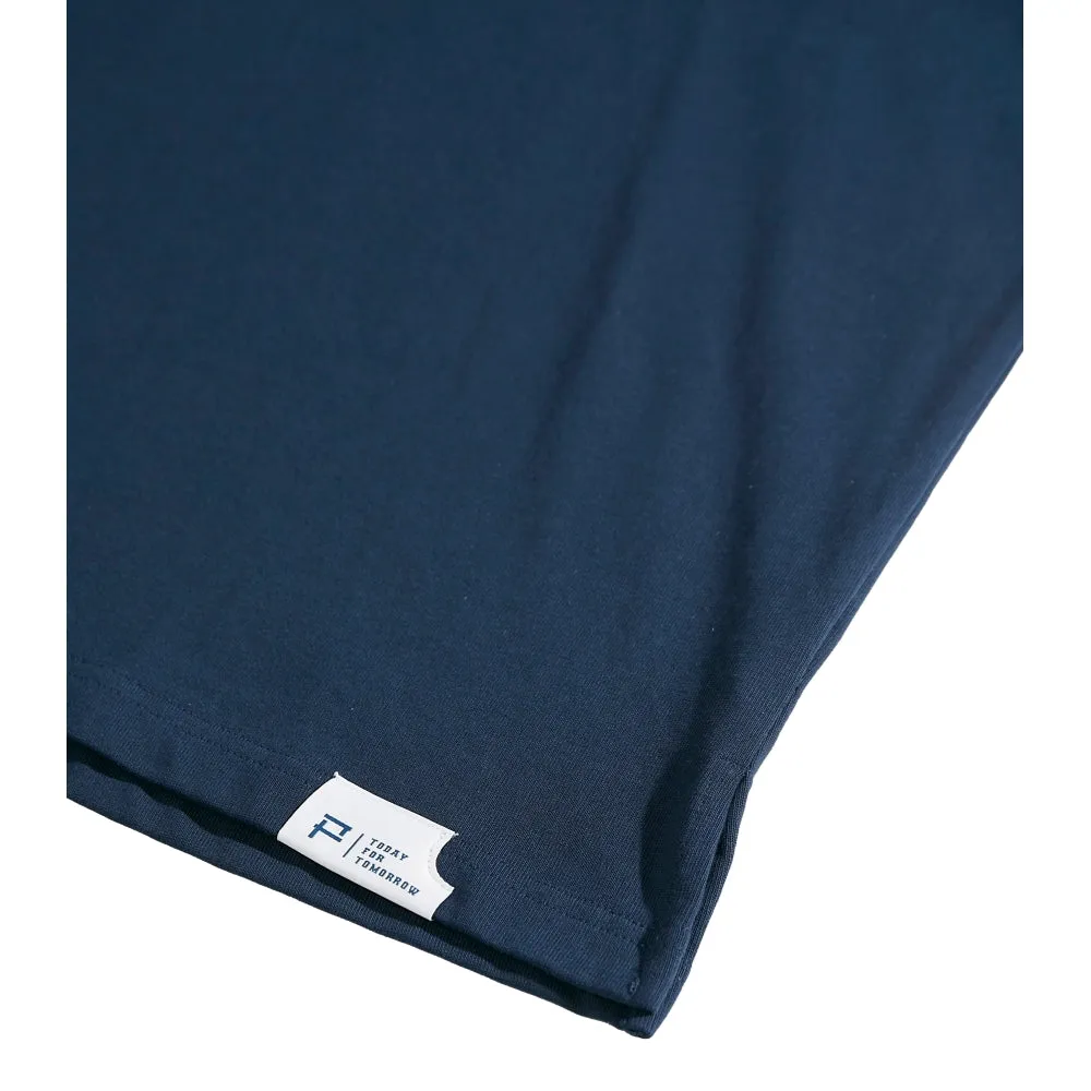 PUBLISH UNION MADE POCKET LONG SLEEVES TEE-NAVY