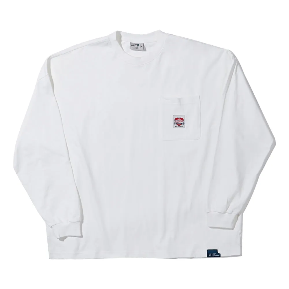 PUBLISH UNION MADE POCKET LONG SLEEVES TEE-WHITE