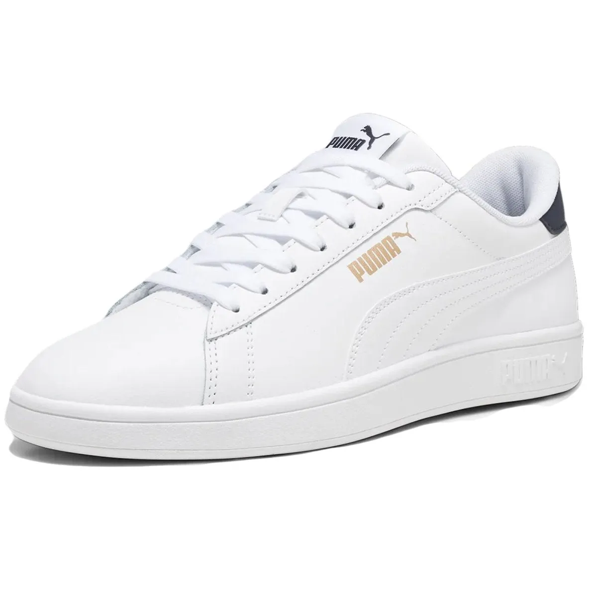 PUMA MEN'S SMASH 3.0 WHITE/NAVY/GOLD SHOES