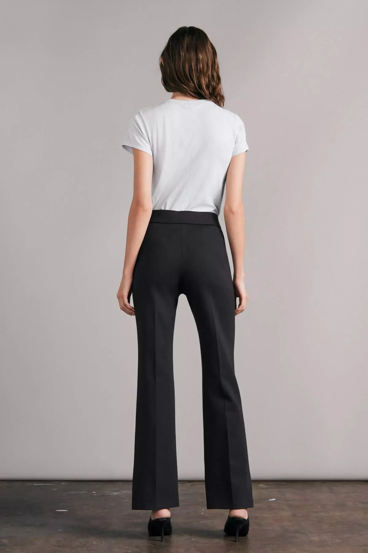 Rag & Bone Irina Ponte Wide Leg Pants - Black