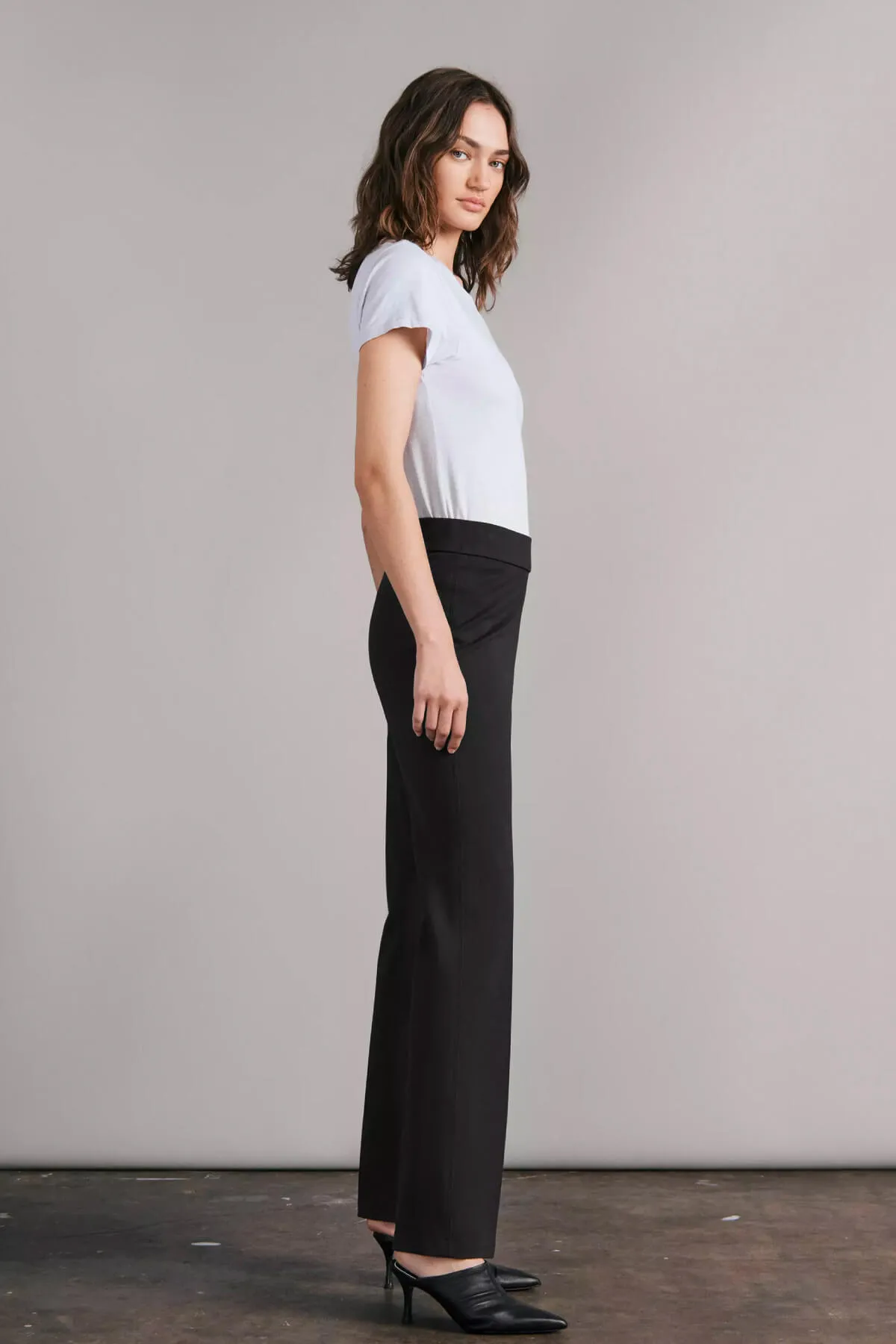 Rag & Bone Irina Ponte Wide Leg Pants - Black