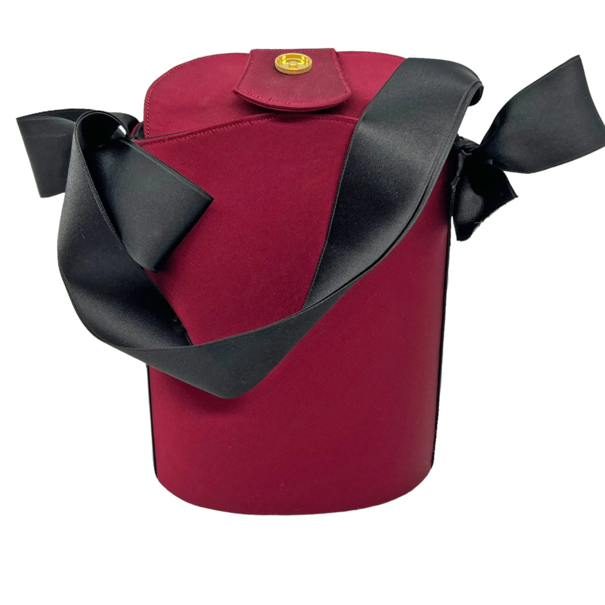 RENAUD PELLEGRINO Satin Bow Evening Bag - Claret