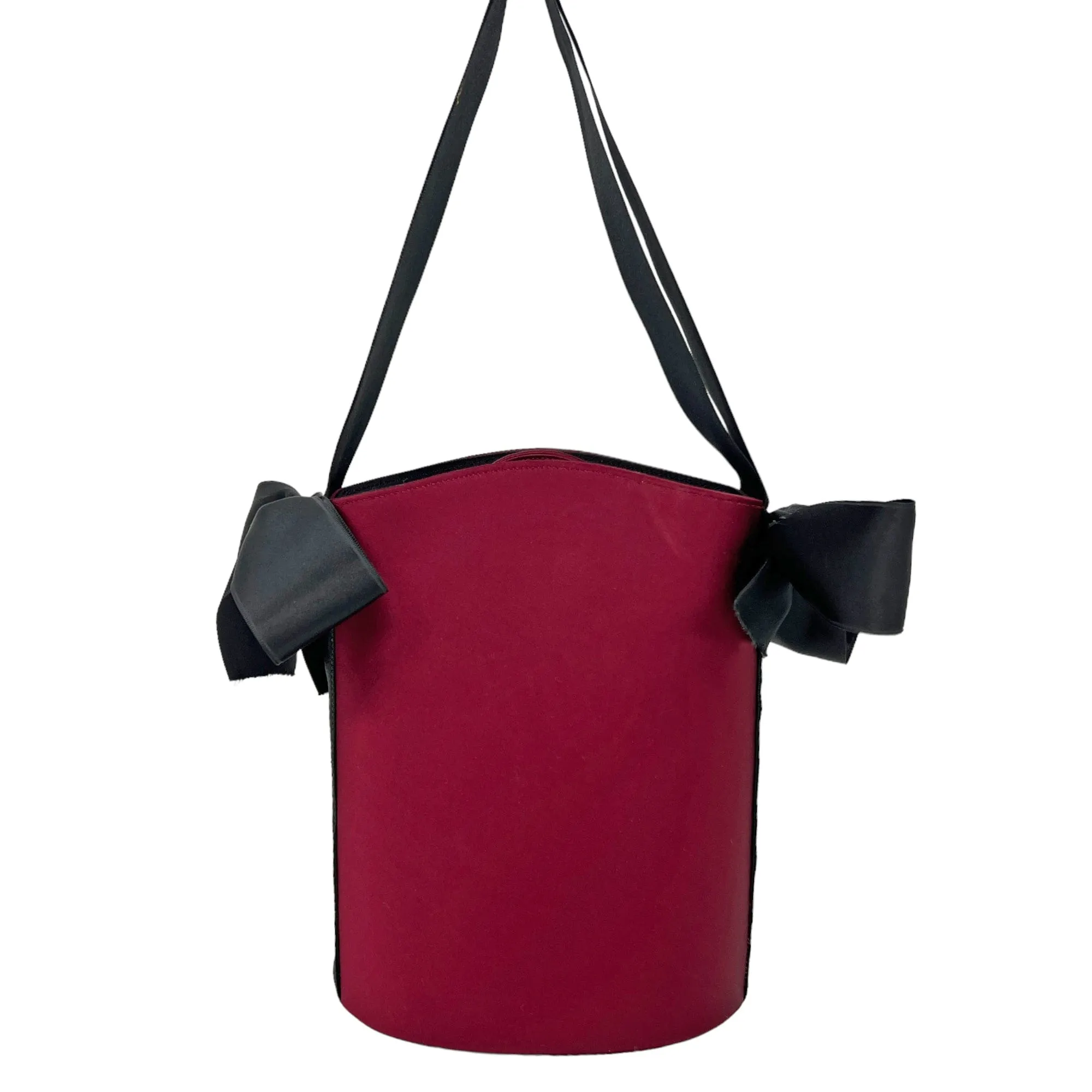 RENAUD PELLEGRINO Satin Bow Evening Bag - Claret