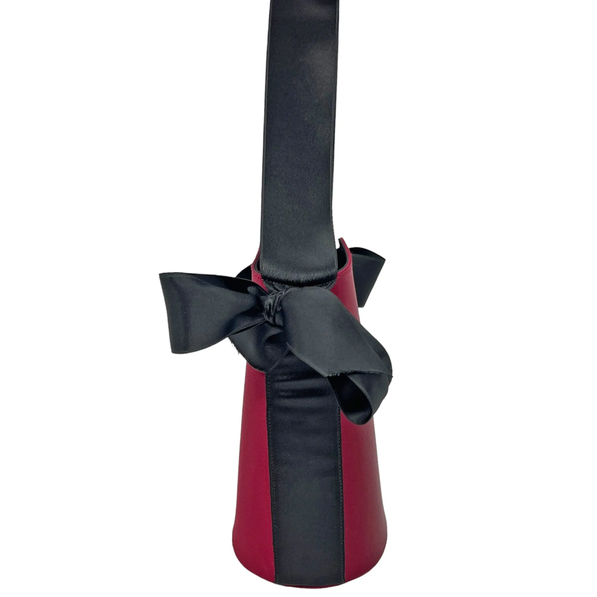 RENAUD PELLEGRINO Satin Bow Evening Bag - Claret