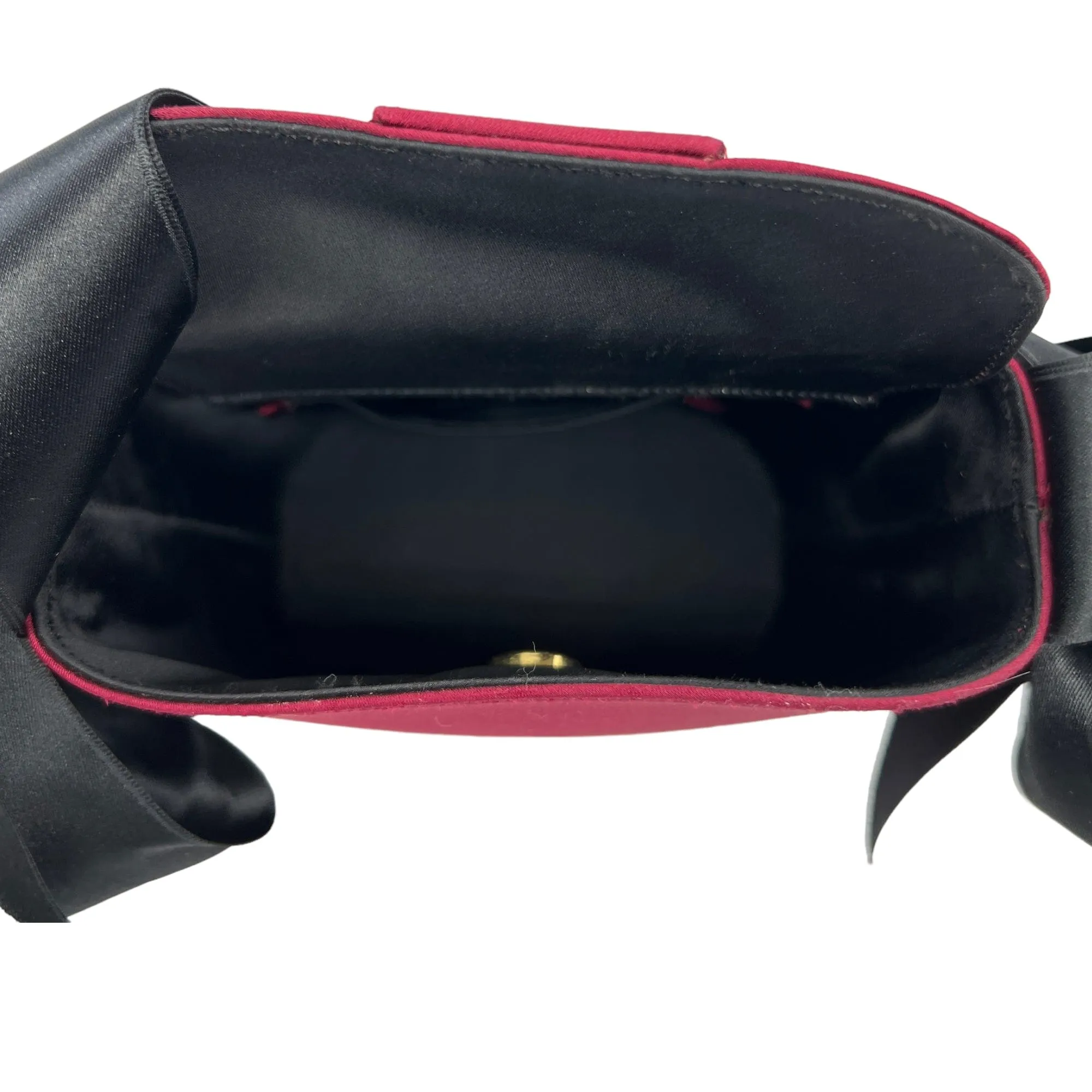 RENAUD PELLEGRINO Satin Bow Evening Bag - Claret