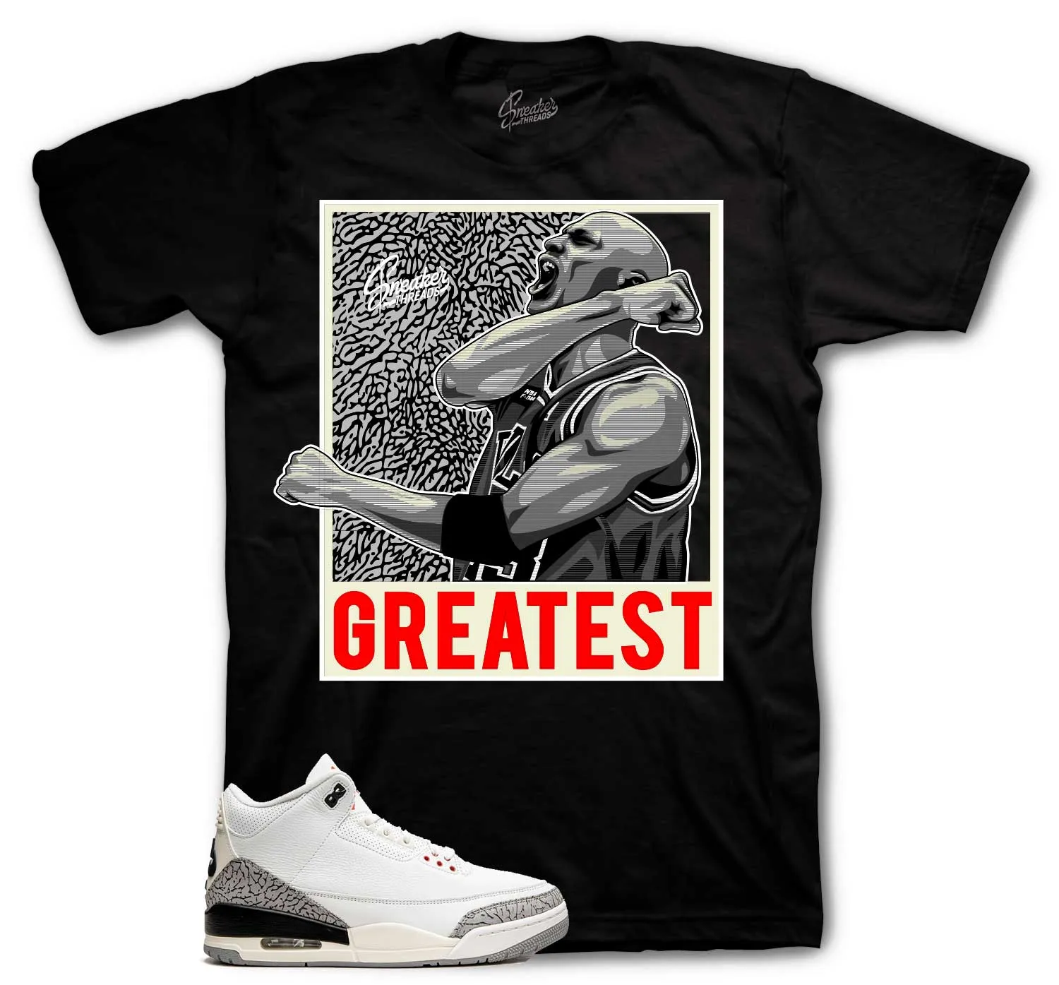 Retro 3 Reimagined White Cement Greatest Shirt