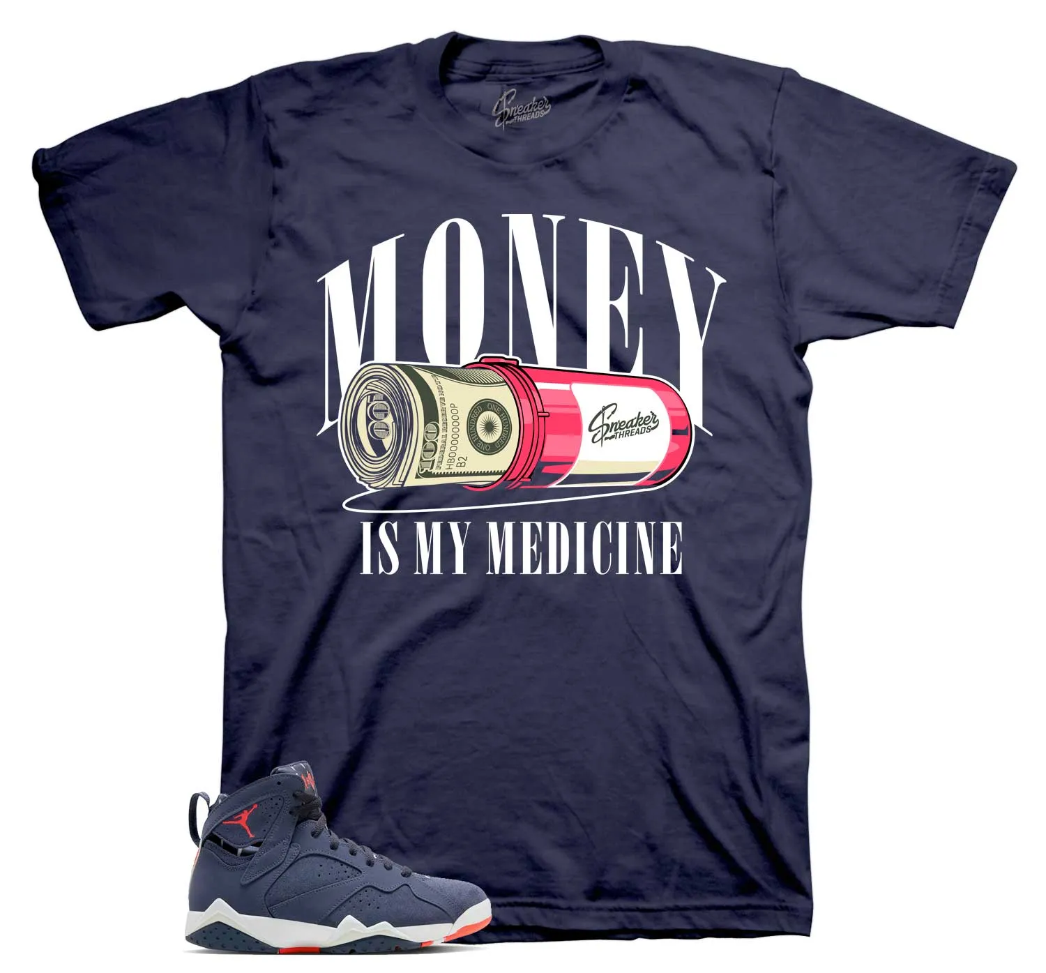 Retro 7 Quai 54 Money Medicine Shirt