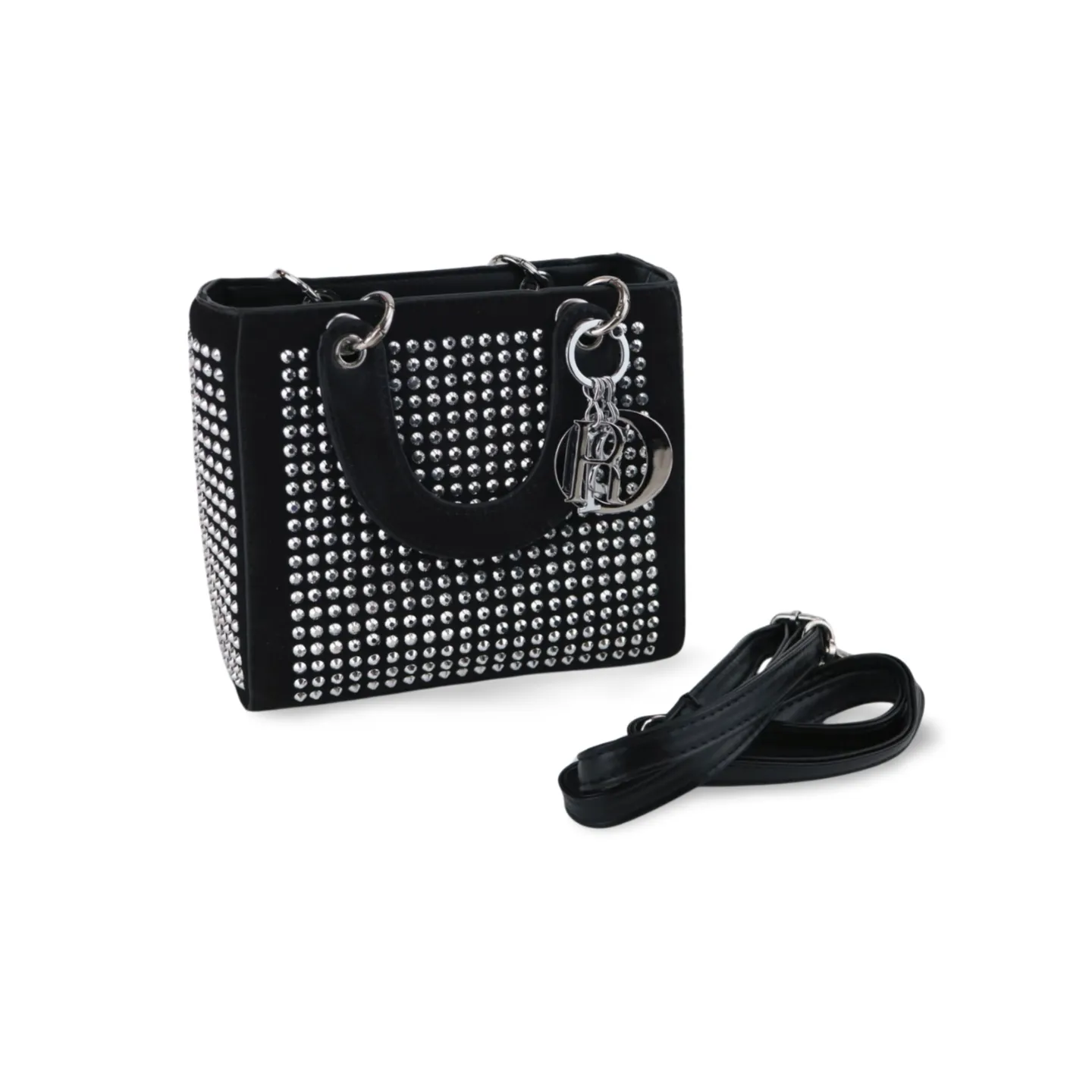 Rhinestone Chain Evening Handbag for Women Shoulder Clutch Purse