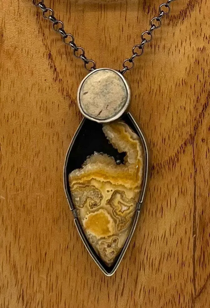 Rock and Crazy Lace Agate Necklace