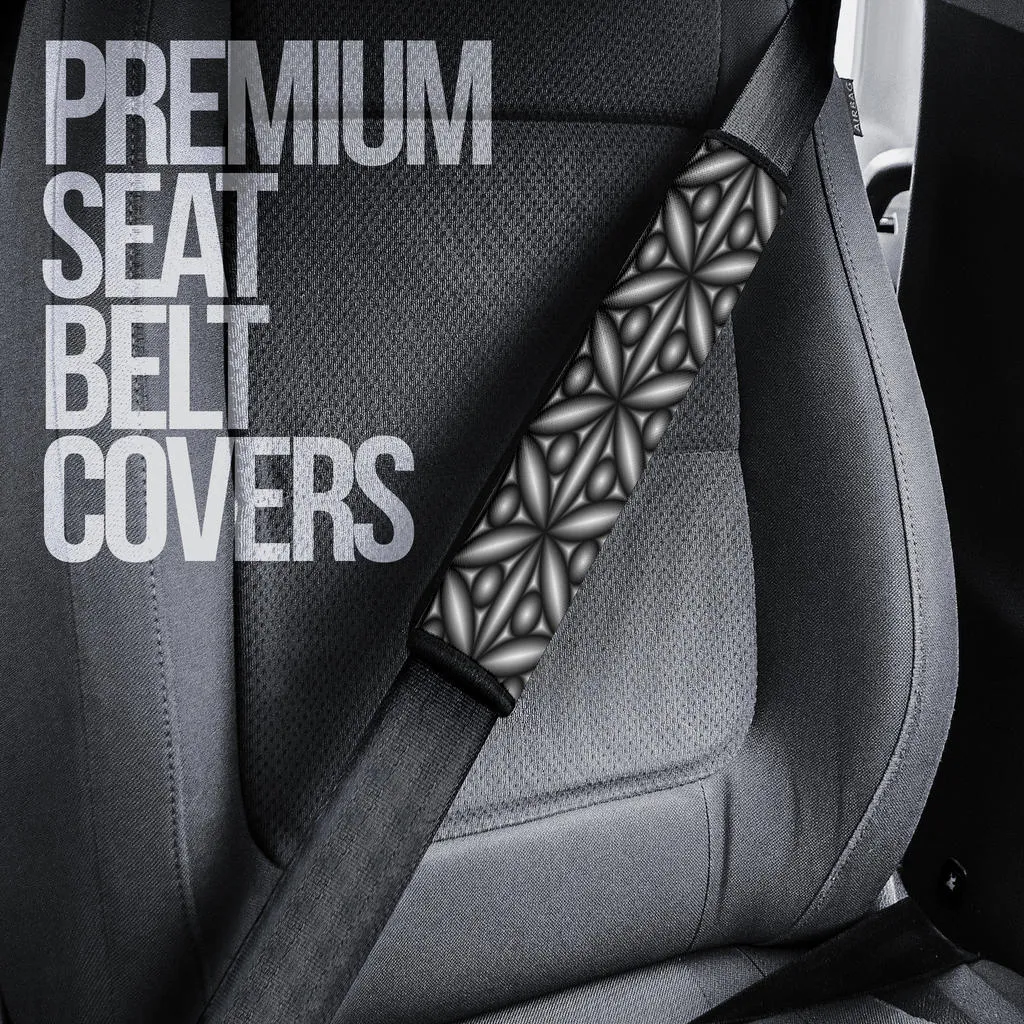 Seatbelt Covers Black and white Geometric Design