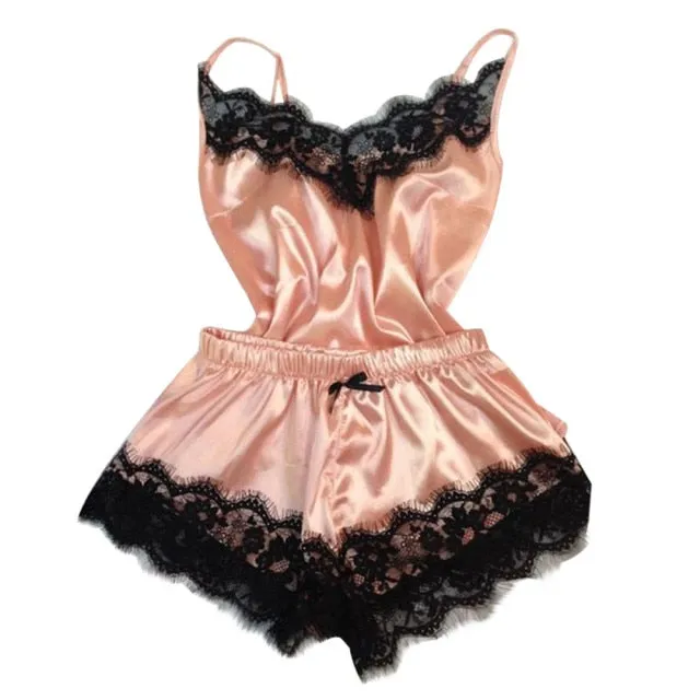 Sexy Lingerie Silk Satin Nightwear