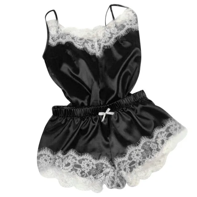 Sexy Lingerie Silk Satin Nightwear