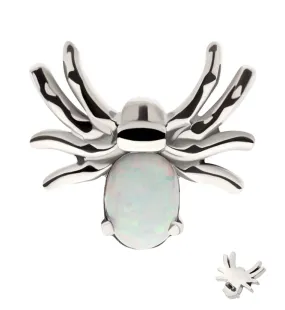 Spider White Opalite Internally Threaded Titanium Top