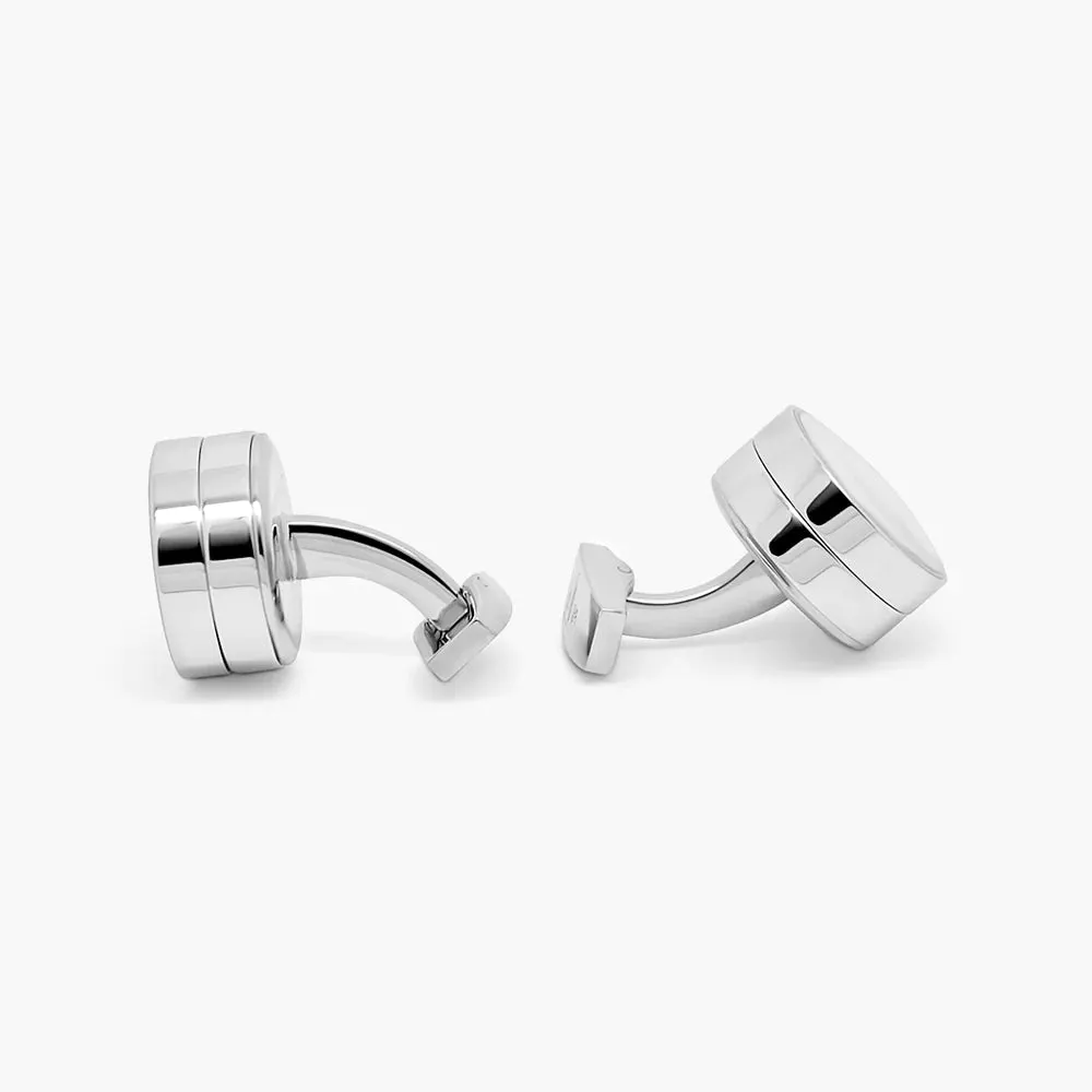 Tateossian Roulette cufflinks in stainless steel