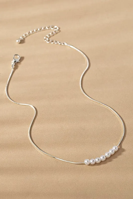 The Adalee Dainty Pearl Necklace