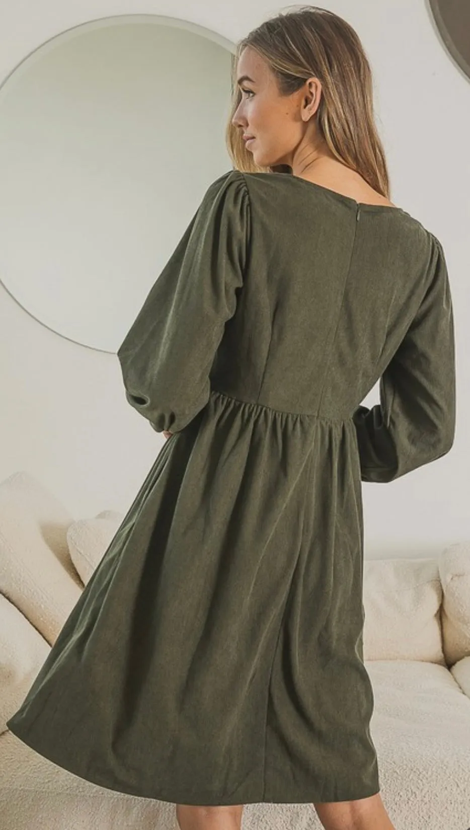 The Evelyn Corduroy Dress in 2 Colors