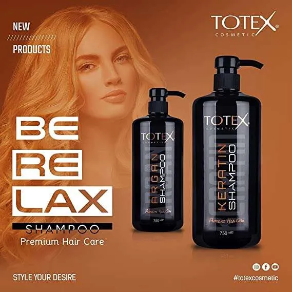 TOTEX Hair care Argan  Shampoo 750 ml- for men and women - Best Hair Shampoo for Deep Cleansing with All Natural and Herbal Ingredients