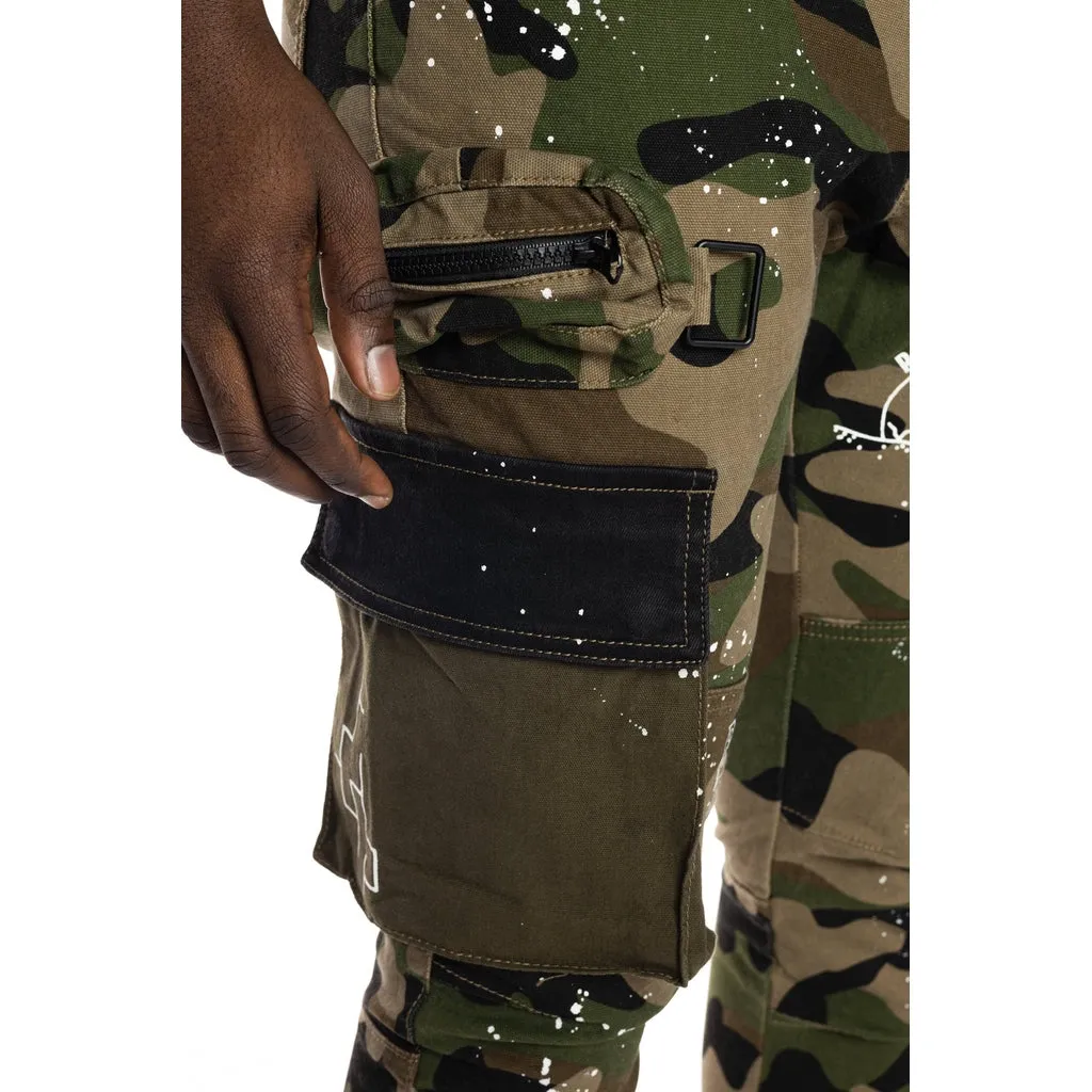 Utility Fashion Cargo Twill Pants - Wood Camo