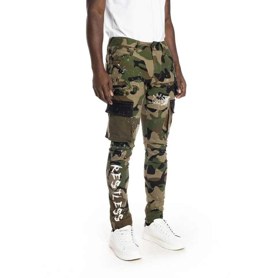 Utility Fashion Cargo Twill Pants - Wood Camo