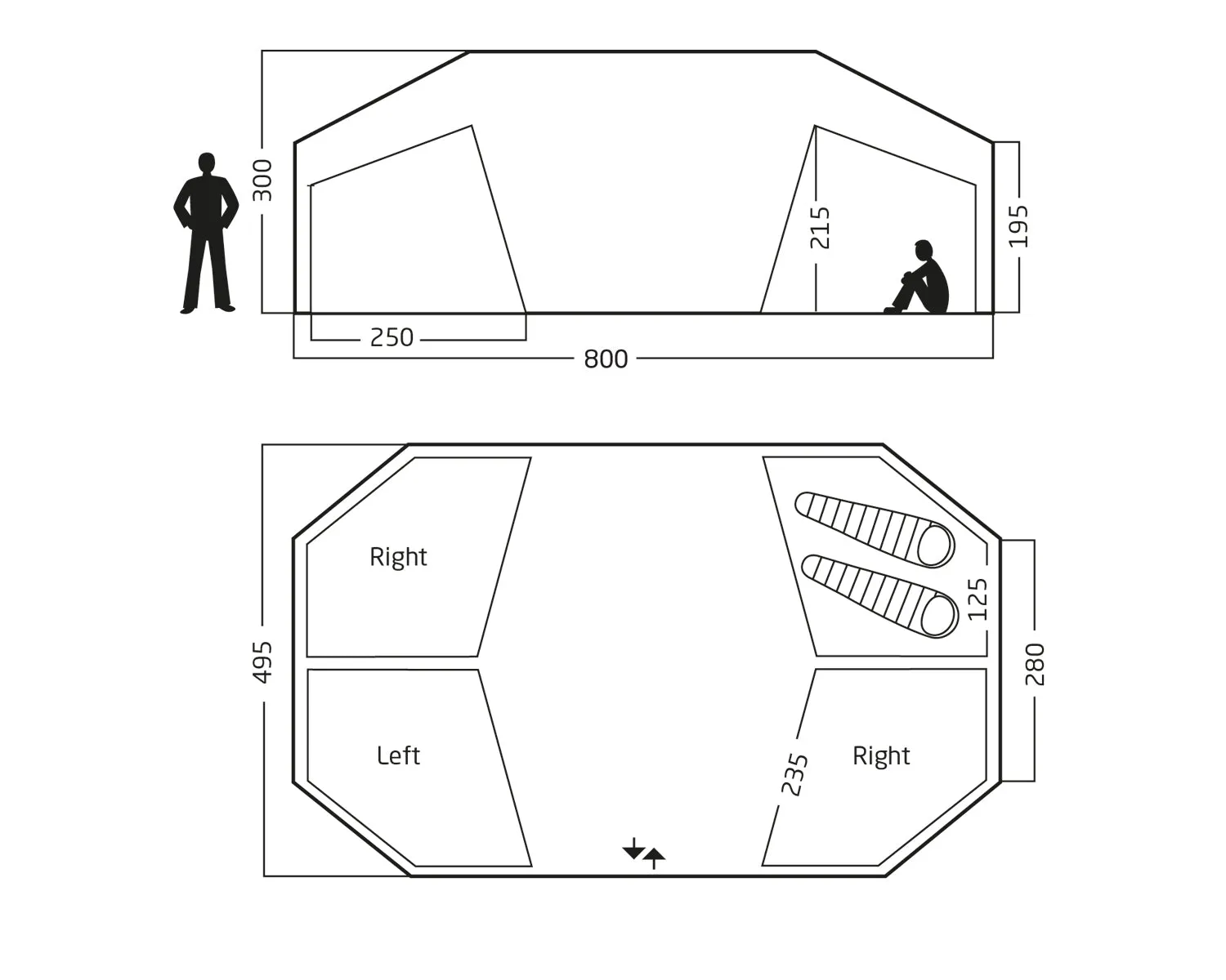 Vanaheim 40 m² glamping tent - 16 person - Natural