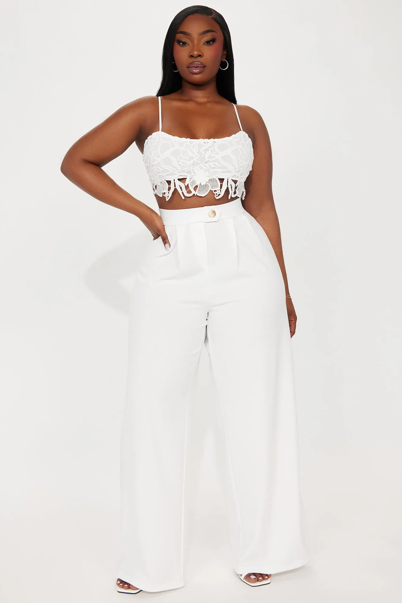 What Matters Most Wide Leg Trouser - White