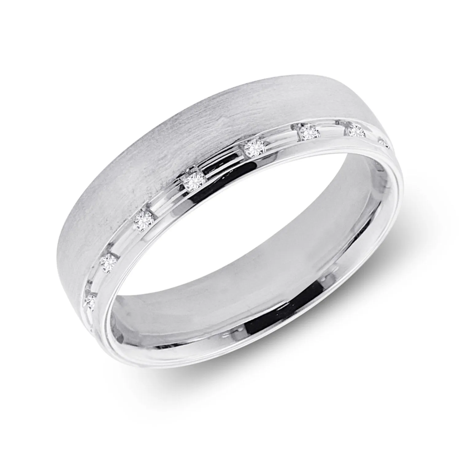 White Gold Diamond Men's Ring